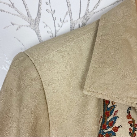 VINTAGE COLDWATER CREEK Ethnic Paisley Print Zip-Up Jacket Large Batik - Picture 4 of 14